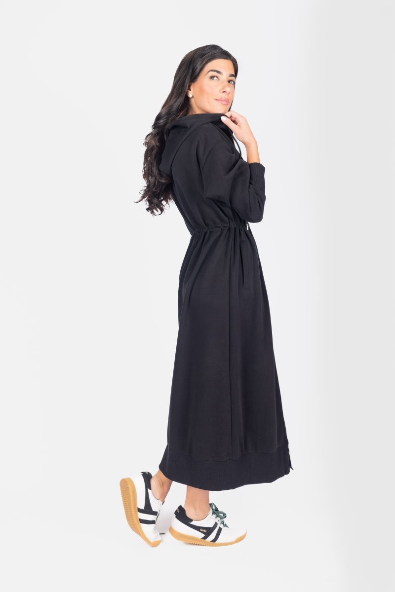 Maxi Drawstring Hoodie Dress