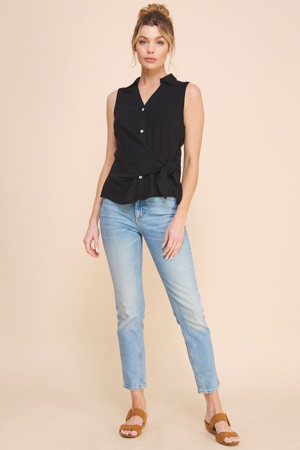 Collared Shirt with Tie