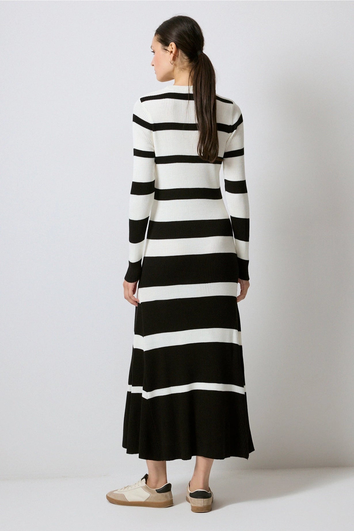 Striped Knit Maxi Dress