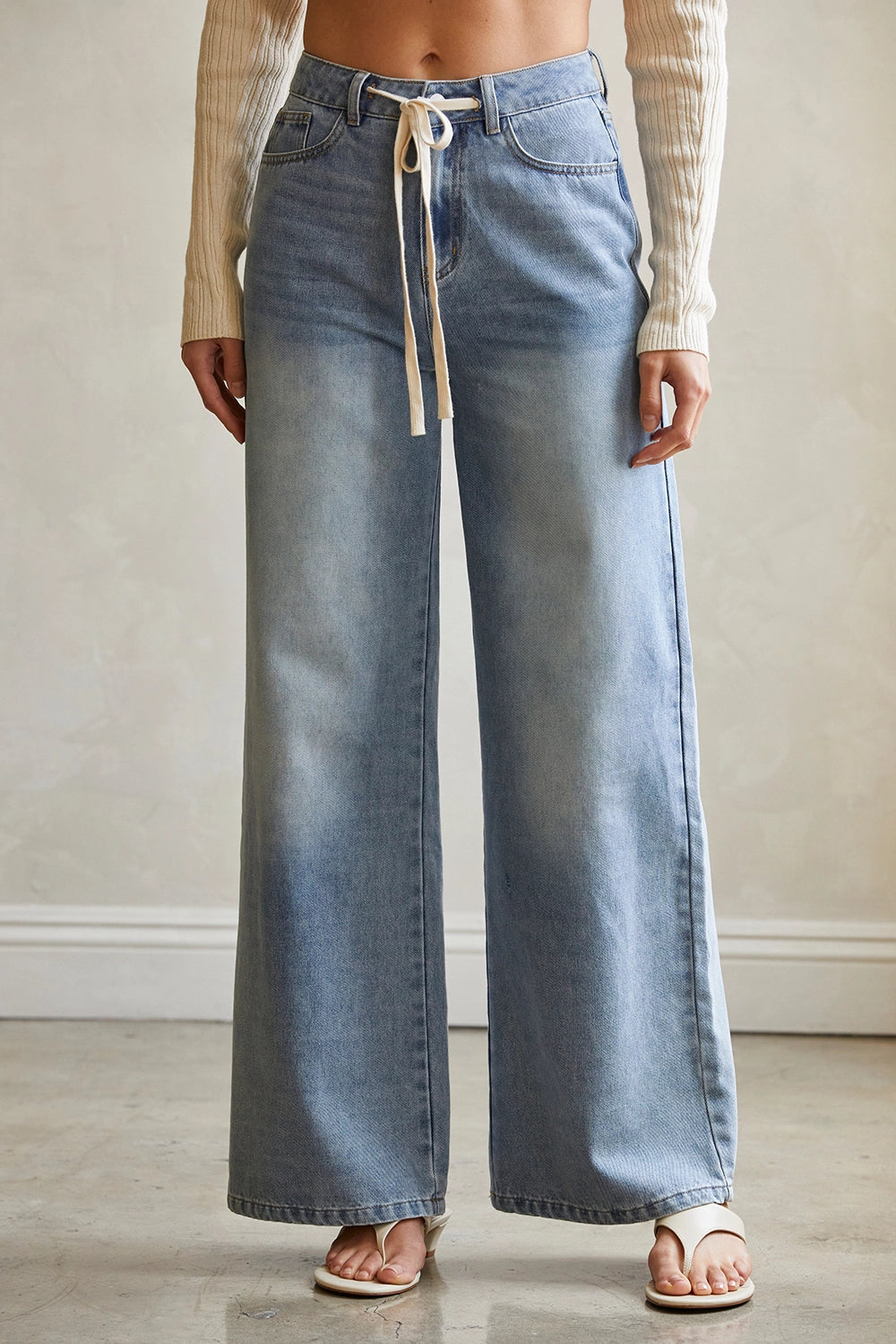Danica Front Tie Denim Jeans