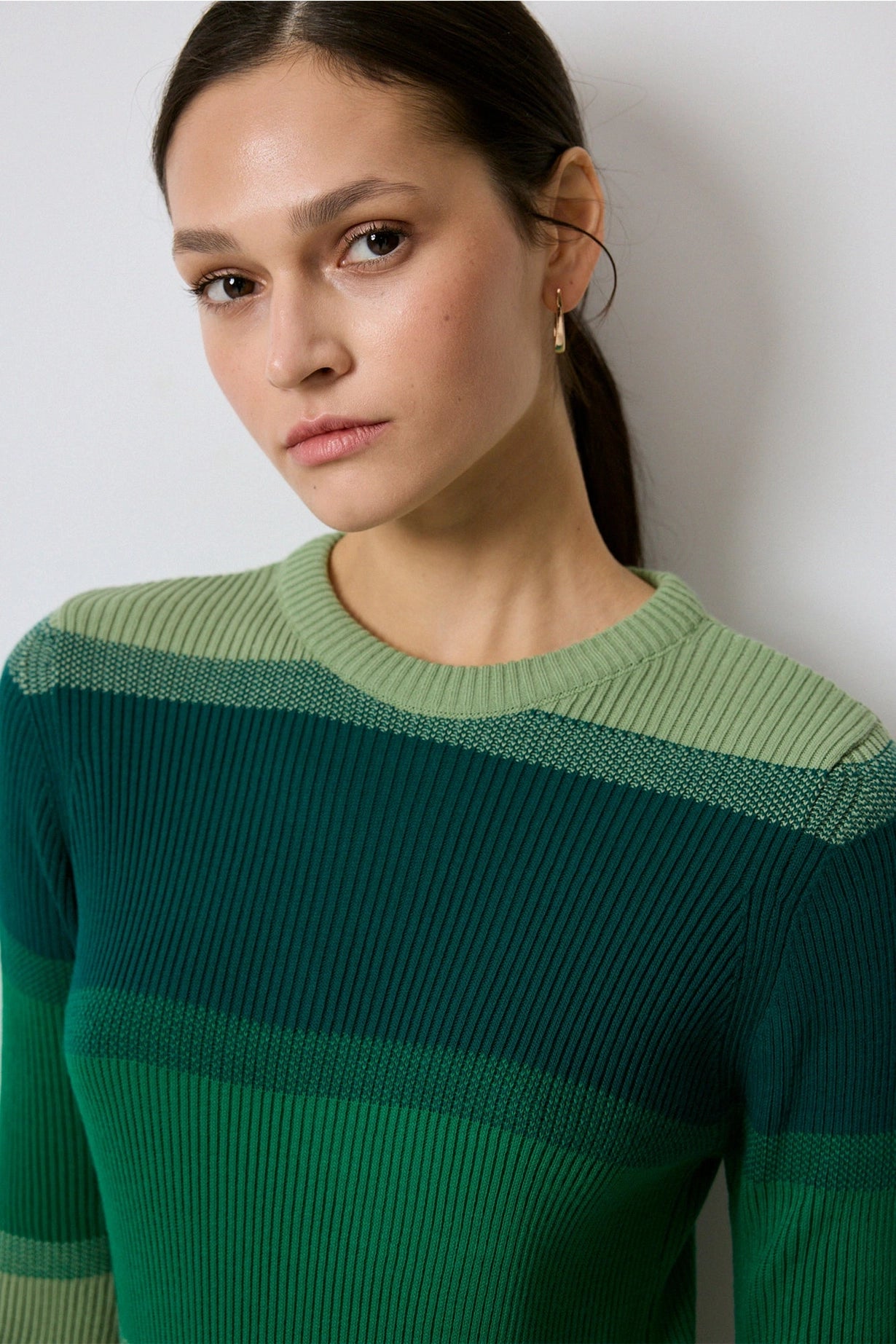 Striped Knit Maxi Dress