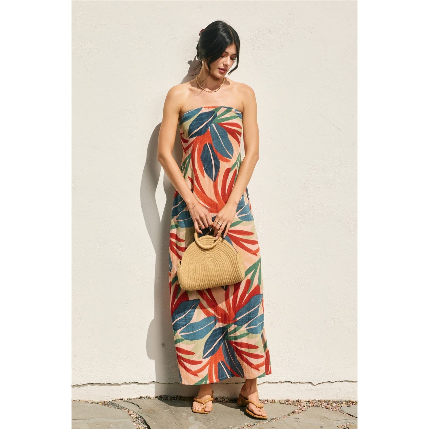 Lagoon Daze Strapless Tie Back Maxi