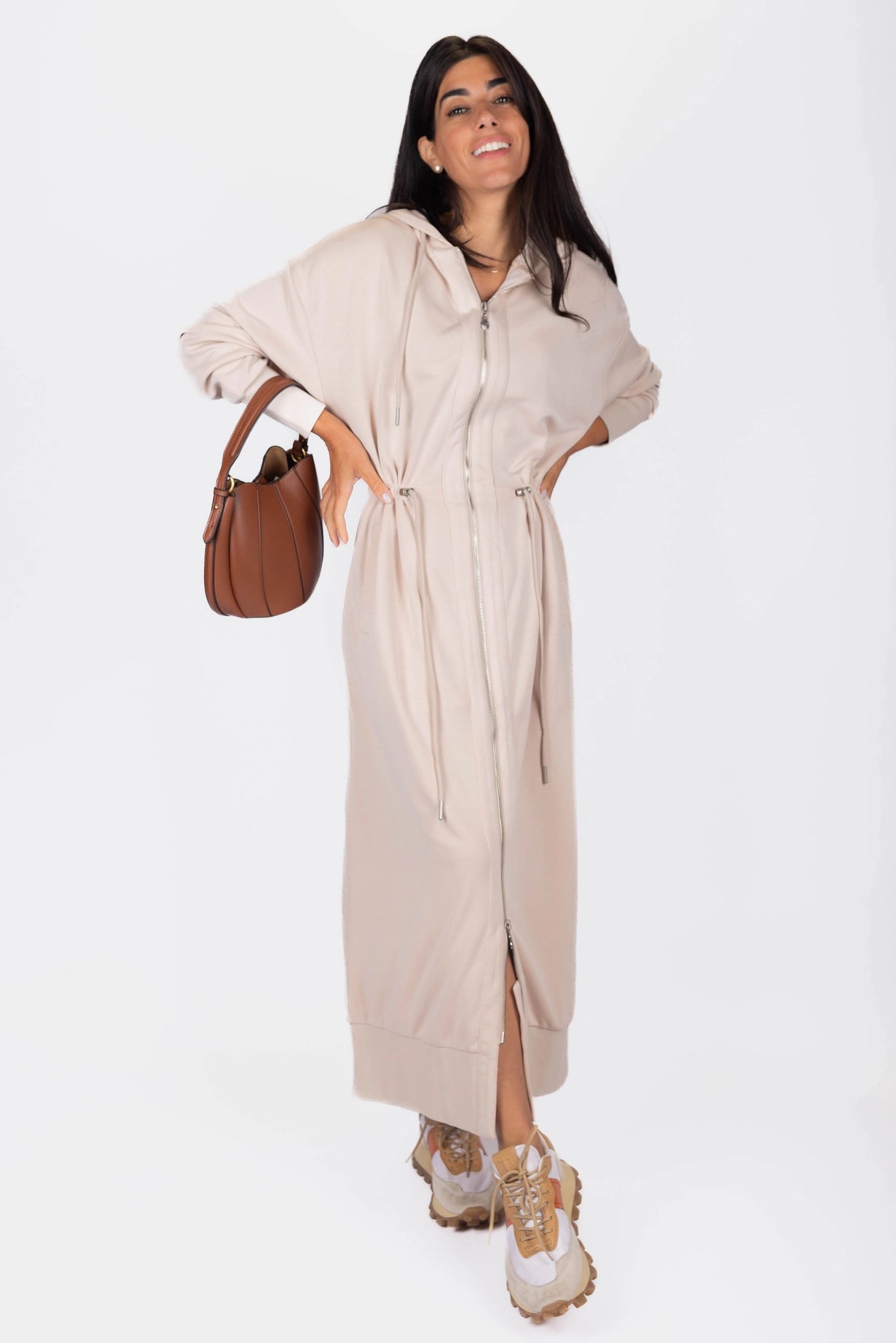 Maxi Drawstring Hoodie Dress (3 Colors)