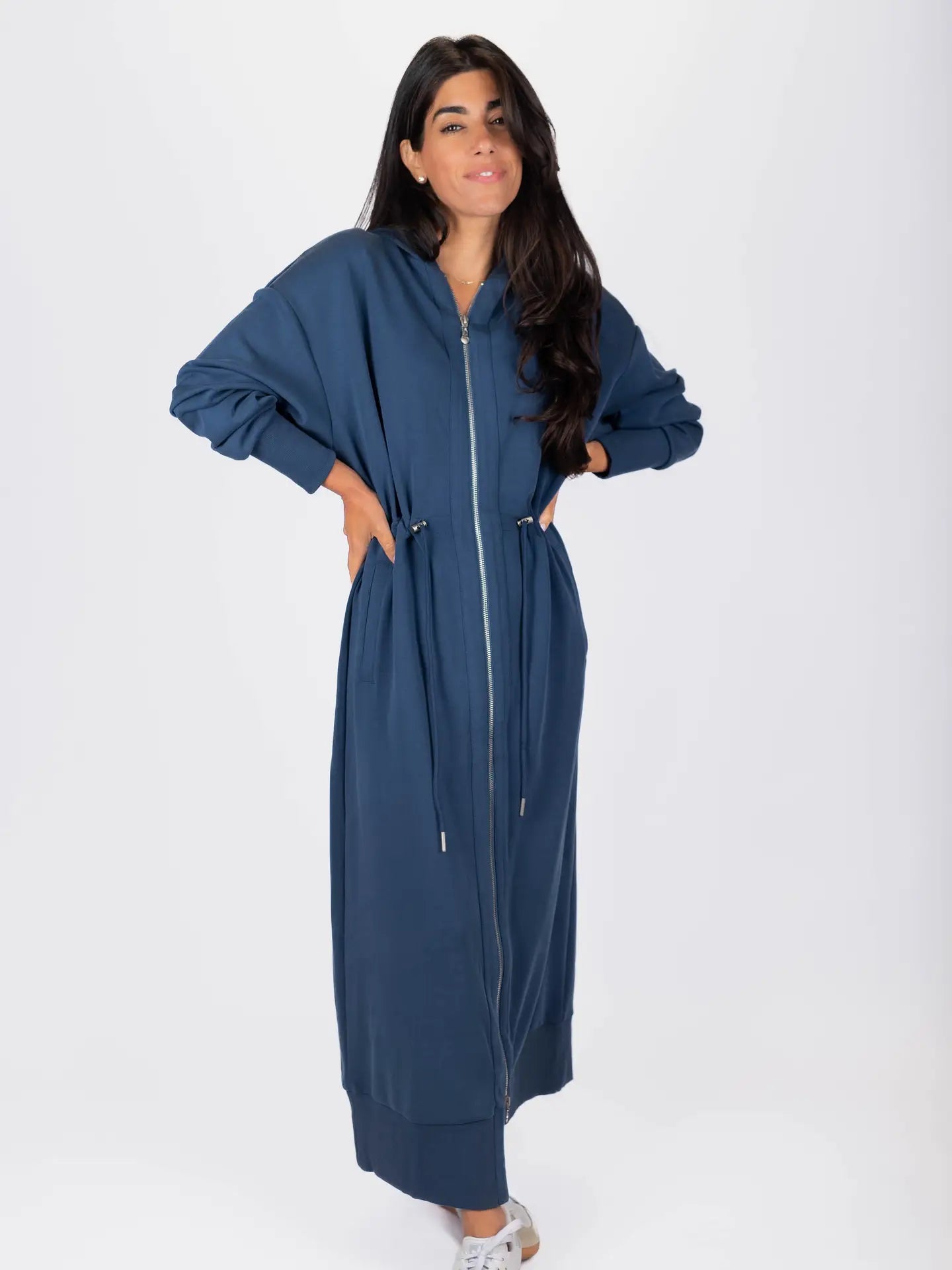 Maxi Drawstring Hoodie Dress (3 Colors)