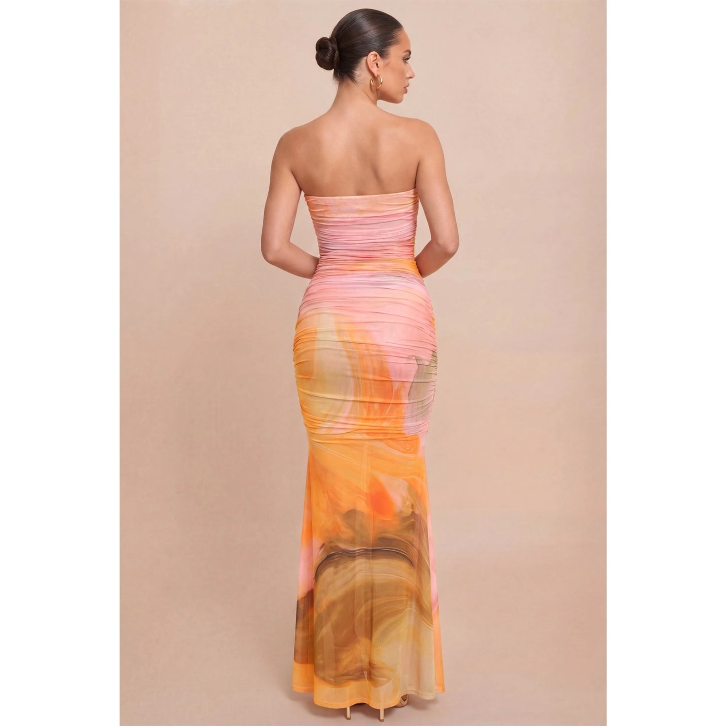 Brushstroke Mesh Dress
