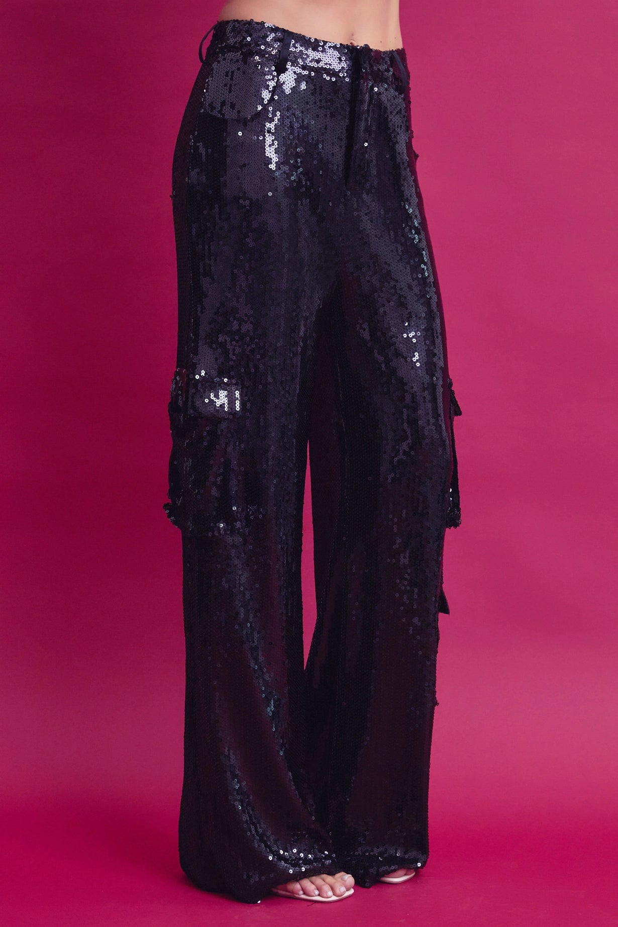 Sequin Cargo Pants