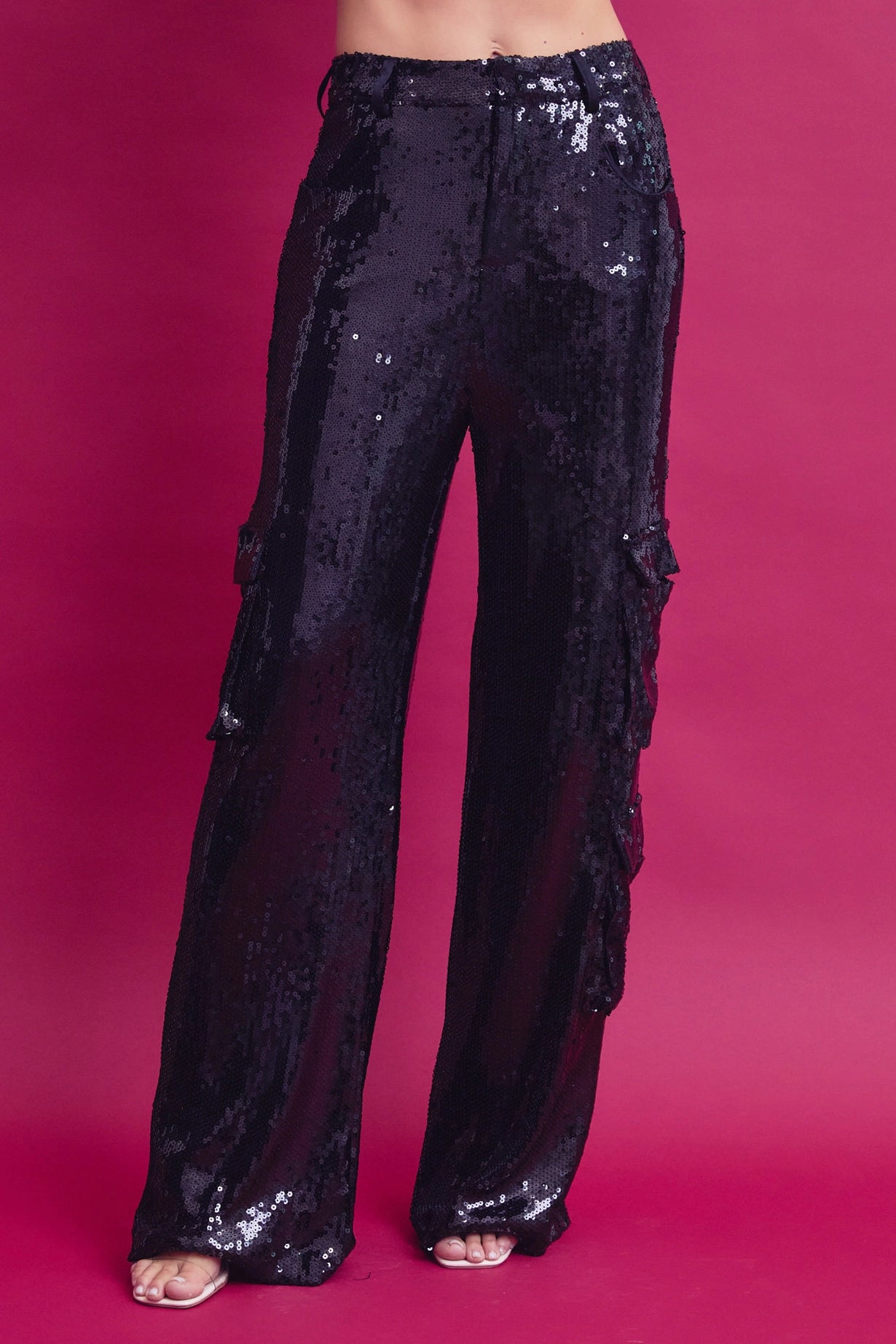 Sequin Cargo Pants