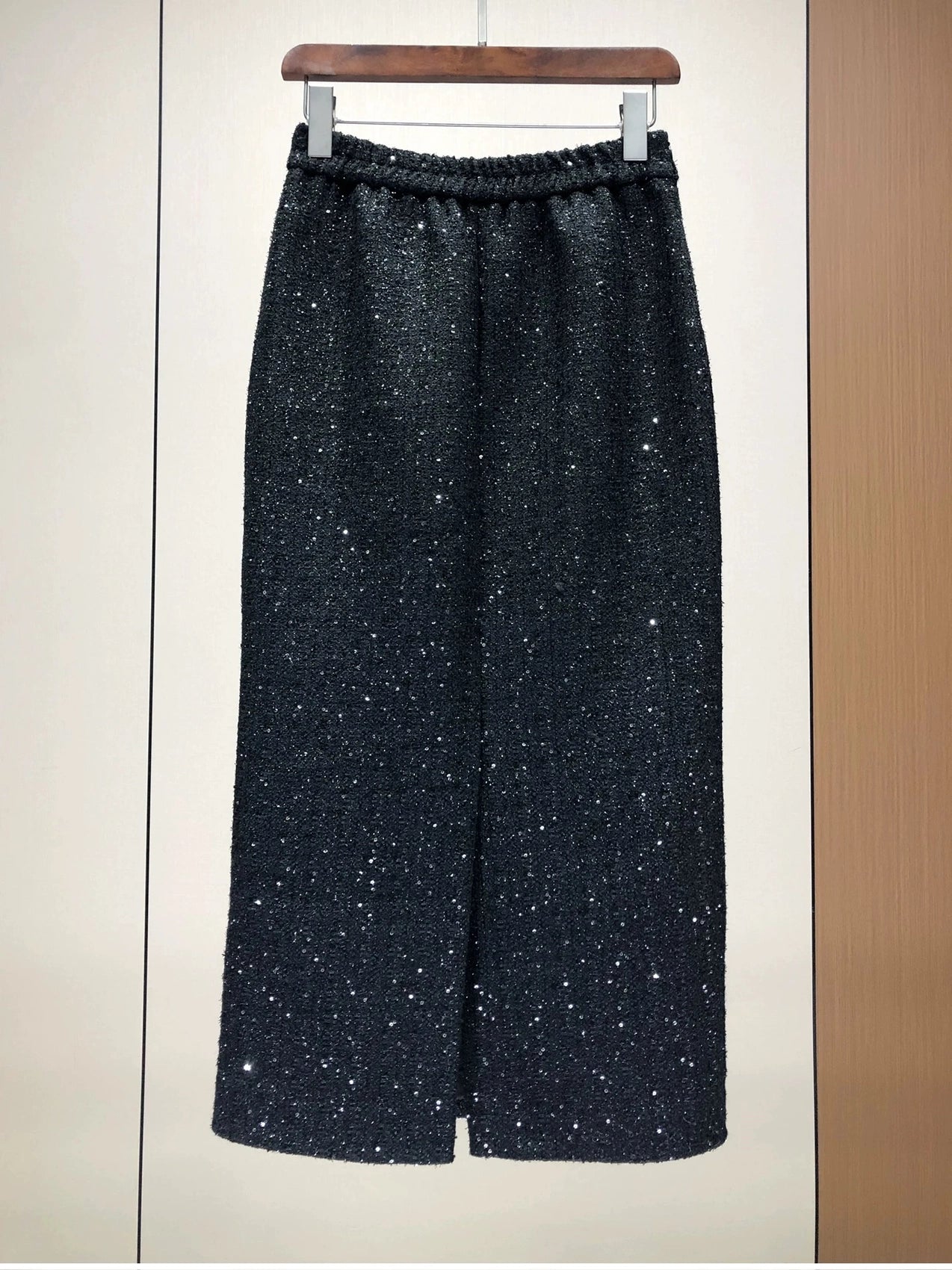 Sequin Tweed Wool Blend Jacket and Skirt