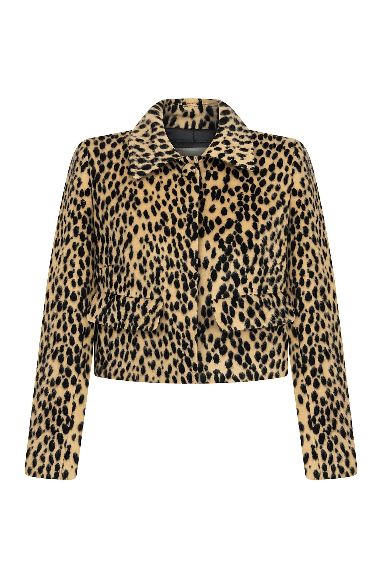 Leopard Crop Jacket and Skirt