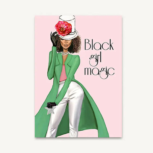 Black Girl Magic Greeting Card