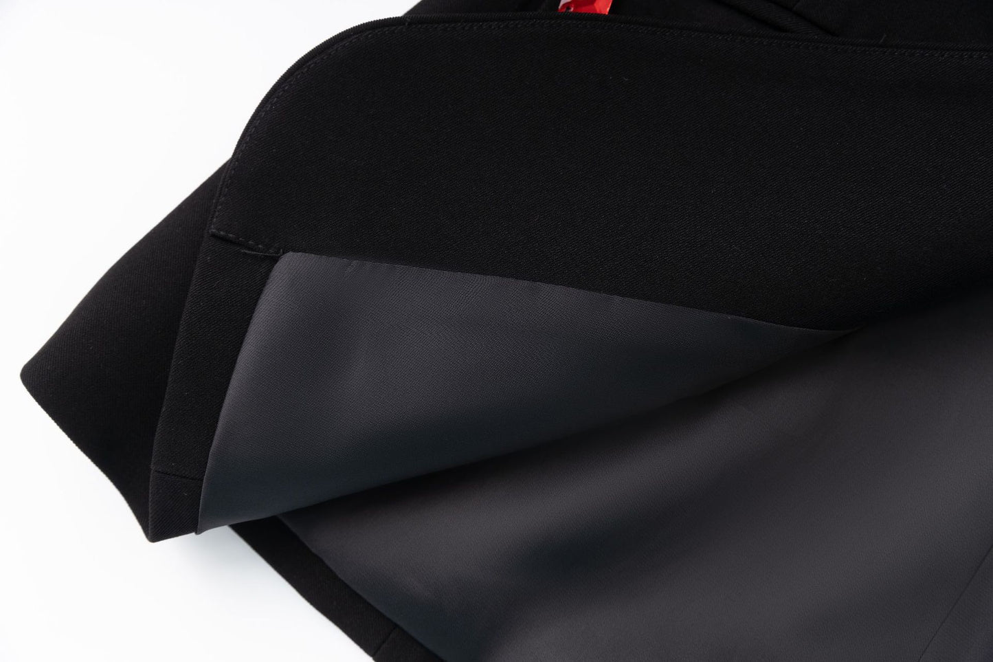 Slim Fit Black Suit Jacket w/Red Handsewn Jewels