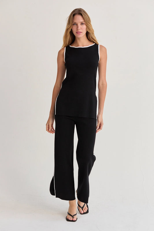 Lenny Contrast Sweater Knit 2-Piece Set