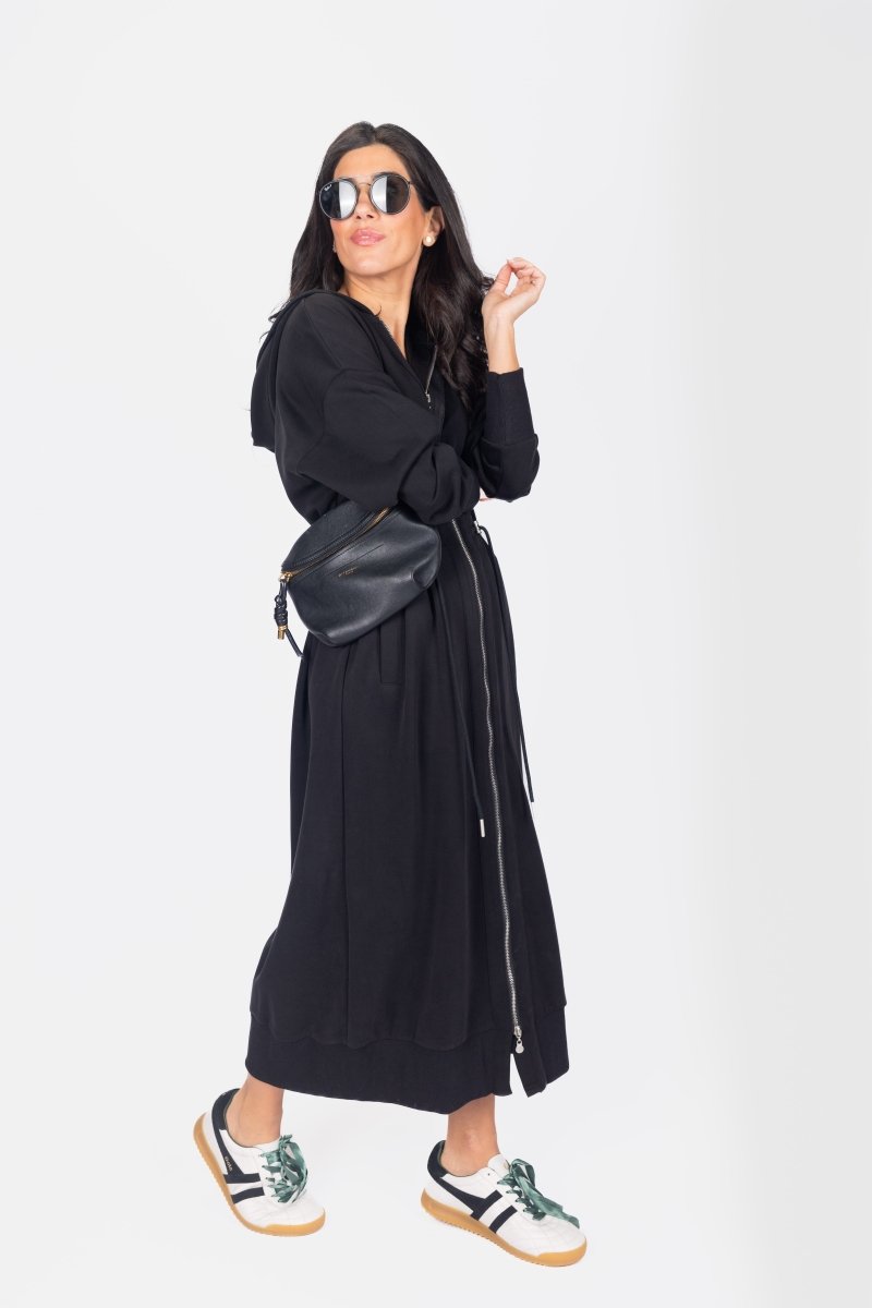 Maxi Drawstring Hoodie Dress