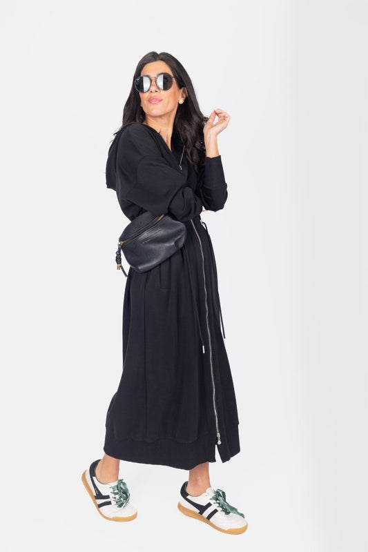 Maxi Drawstring Hoodie Dress
