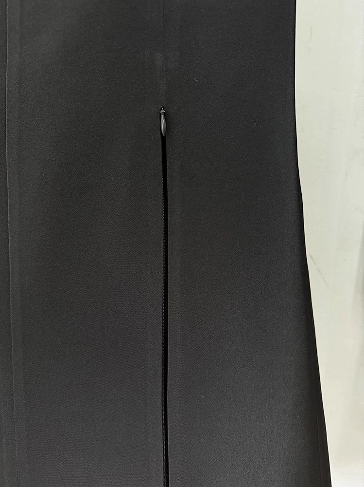 Hand-Embellished Beaded Suit Jacket with Slit Skirt