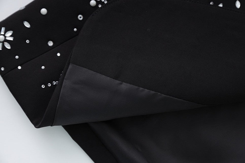 Rhinestone-embellished Elegant Pantsuit