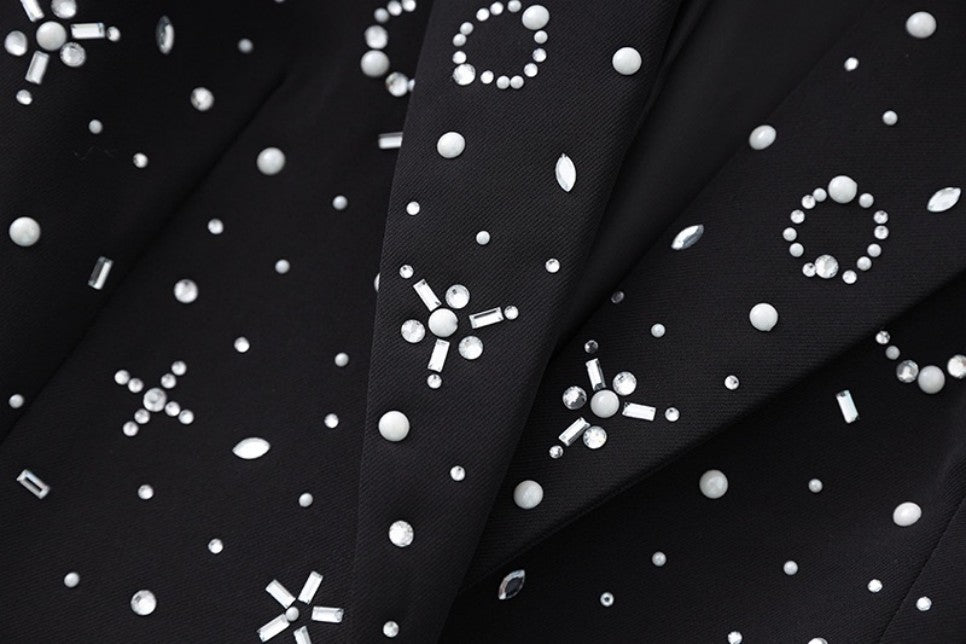 Rhinestone-embellished Elegant Pantsuit