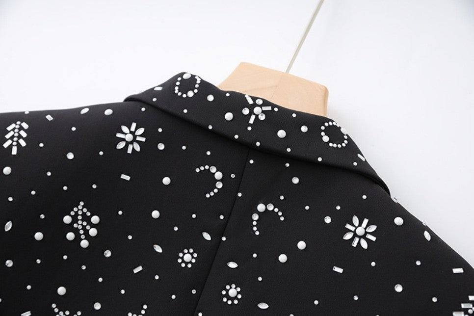 Rhinestone-embellished Elegant Pantsuit