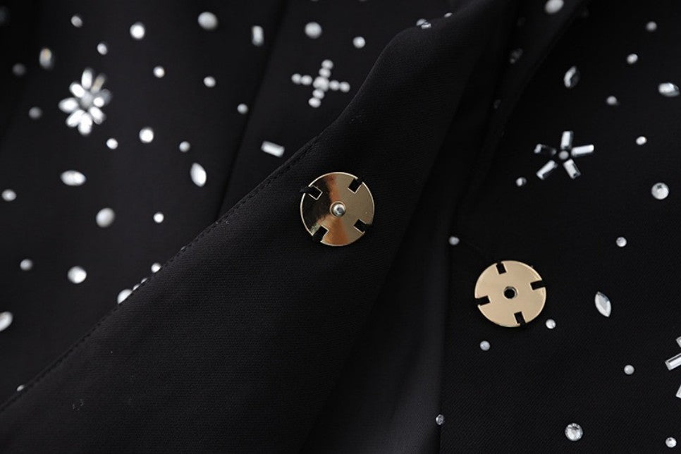 Rhinestone-embellished Elegant Pantsuit