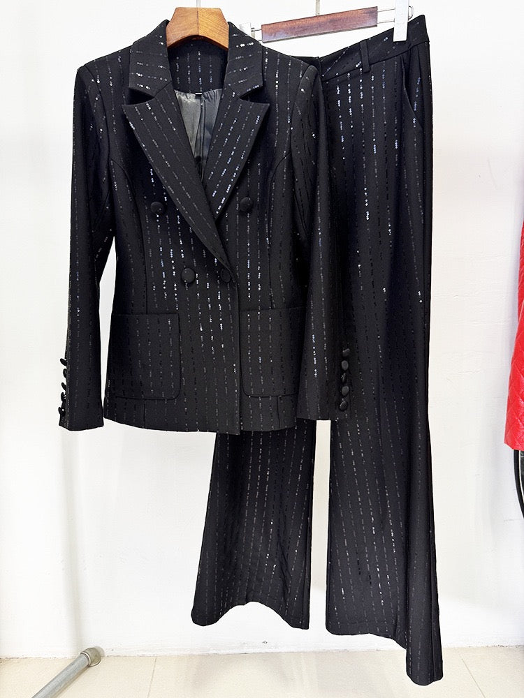 Sequin Embellished Jacket and Pants