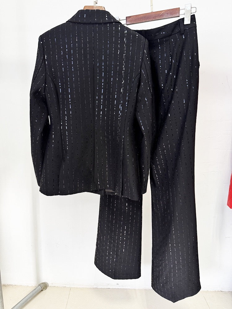 Sequin Embellished Jacket and Pants