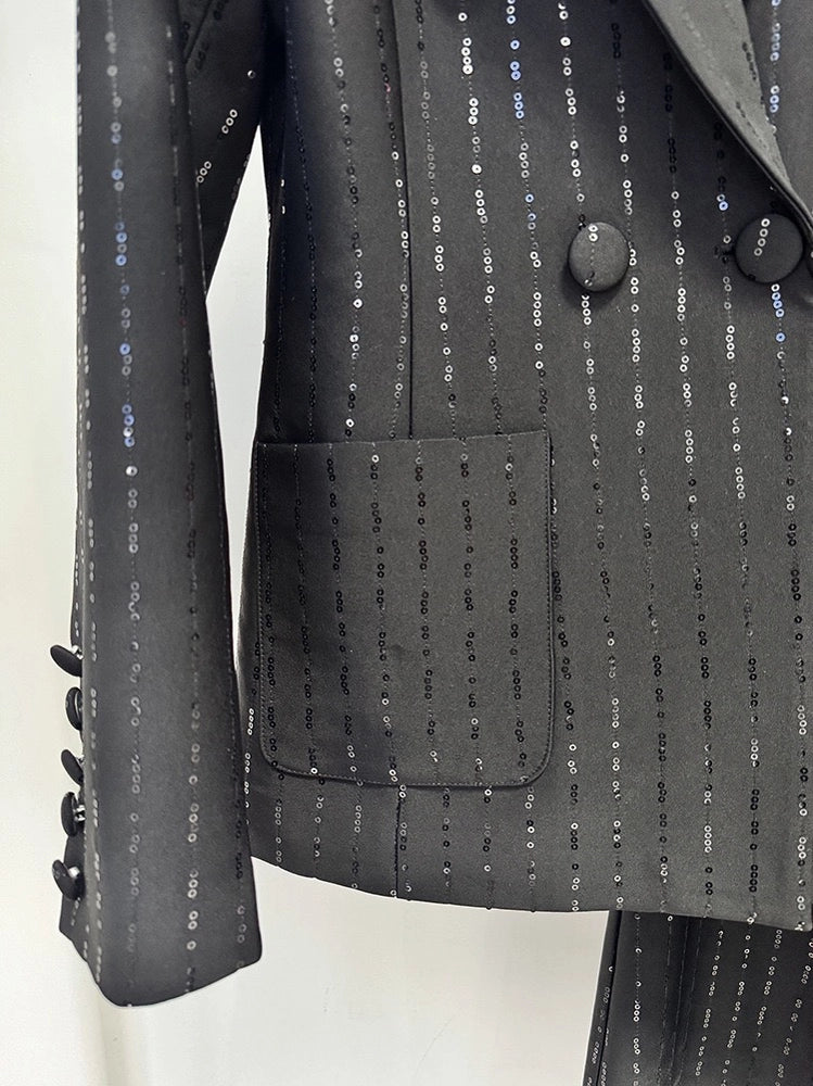 Sequin Embellished Jacket and Pants
