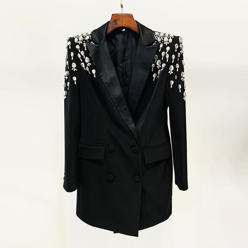 Jade Rhinestone Blazer Dress