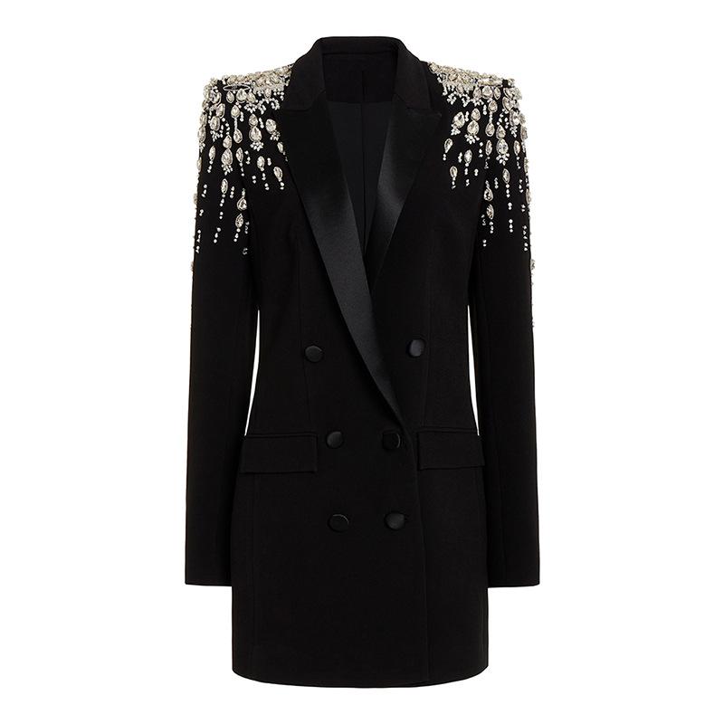 Jade Rhinestone Blazer Dress
