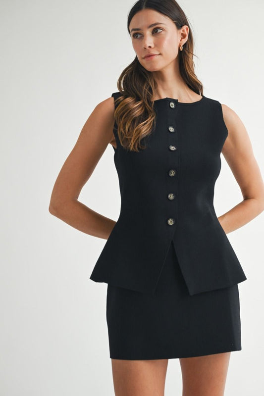 Structured Vest and Mini Skirt (PREORDER)