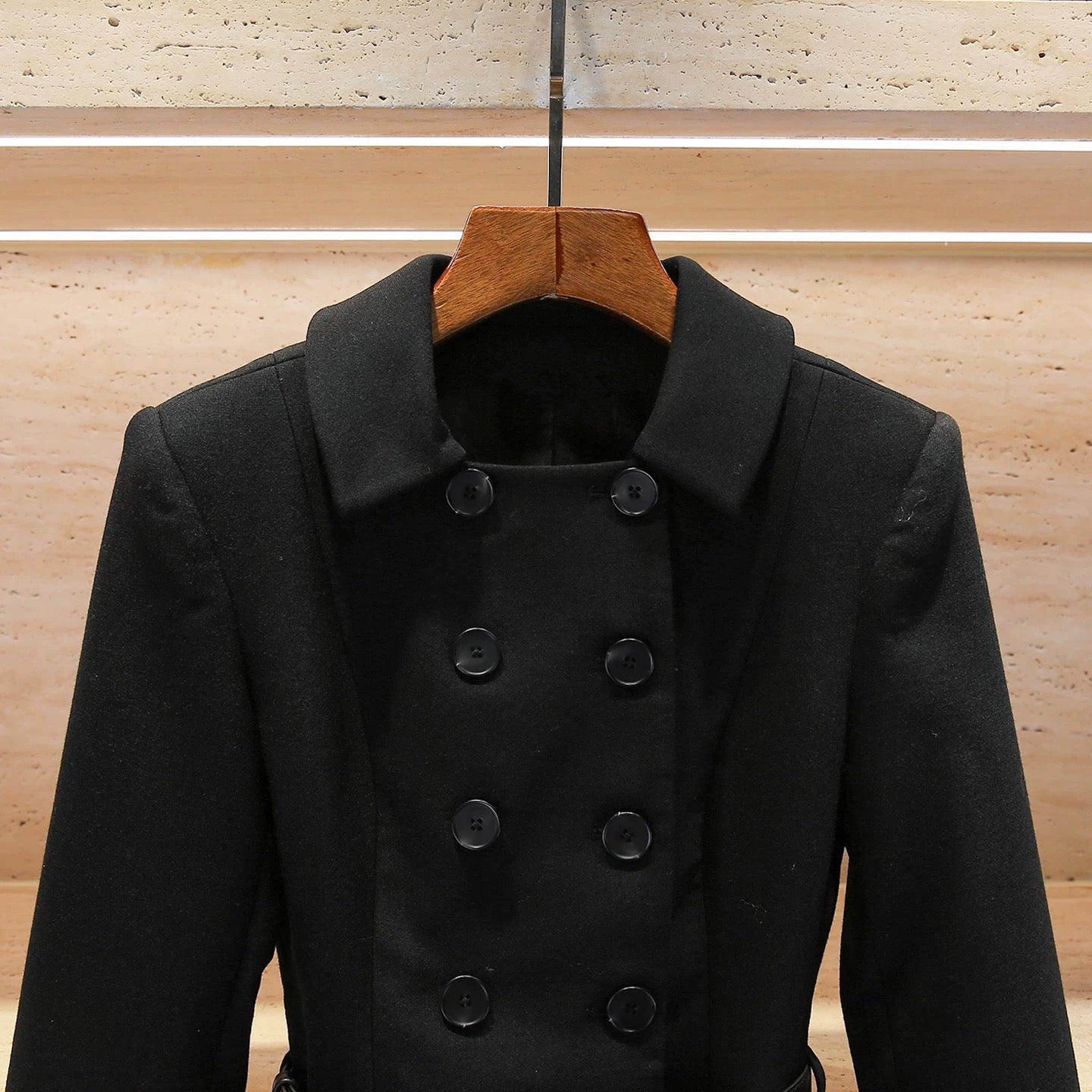 Wool Blend Double-breasted Blazer Pantsuit