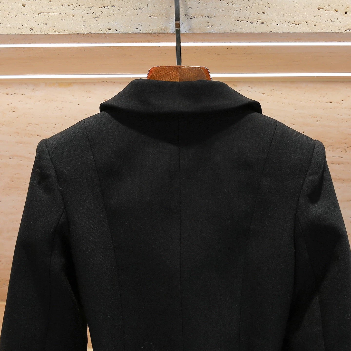 Wool Blend Double-breasted Blazer Pantsuit