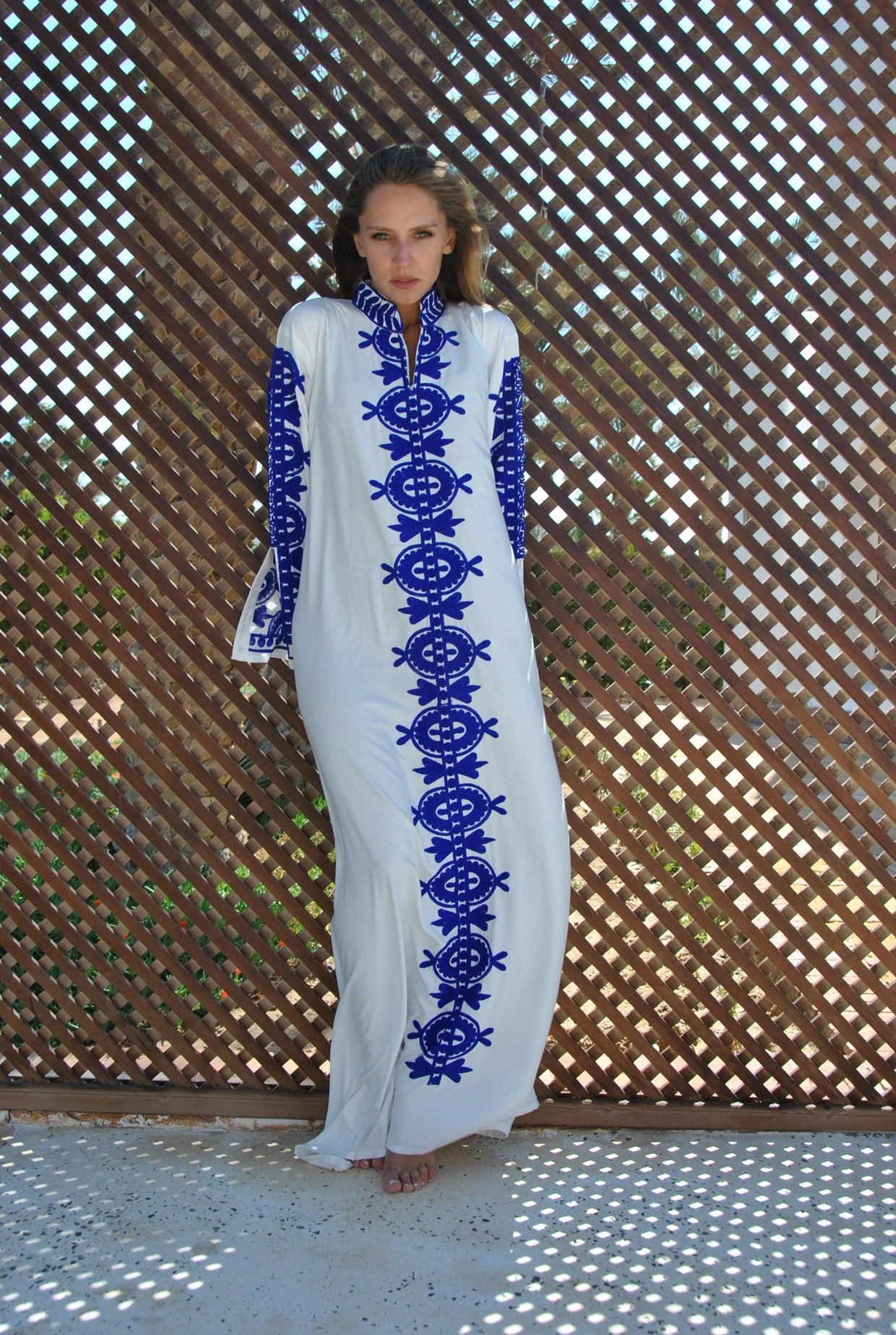 Elegant Embroidered Kaftan Dress