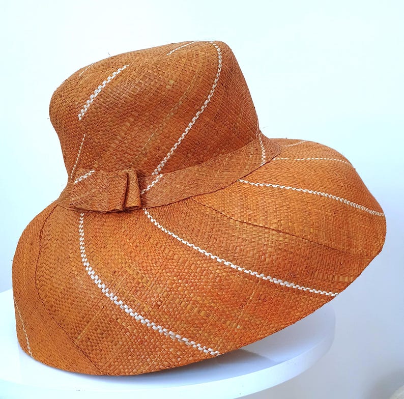 Raffia Straw Lightweight Sun Hat - Brown