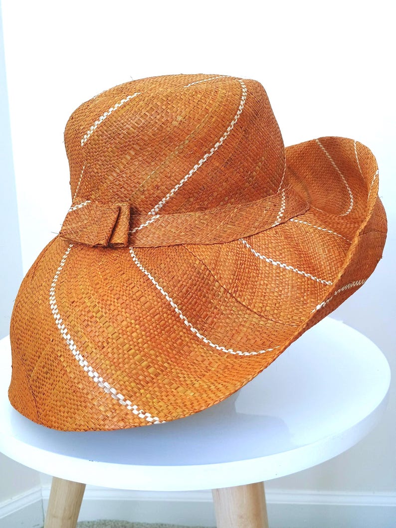 Raffia Straw Lightweight Sun Hat - Brown