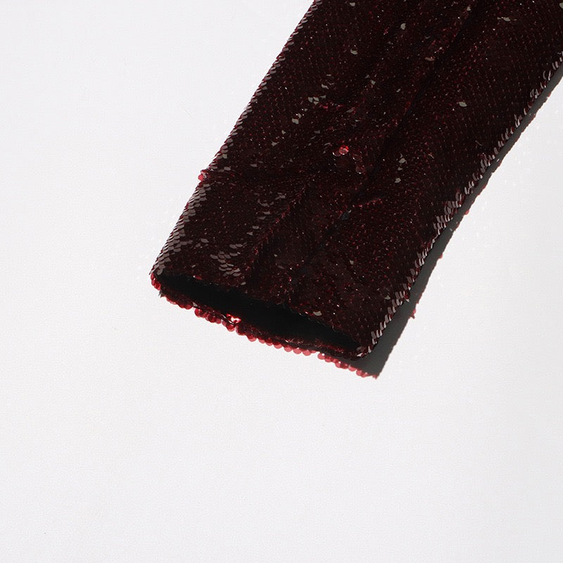 Sequin Fitted Waist Blazer