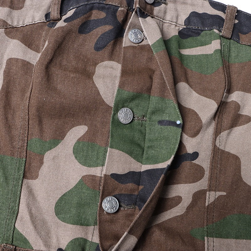 Camouflage Strapless Wide-Leg Jumpsuit