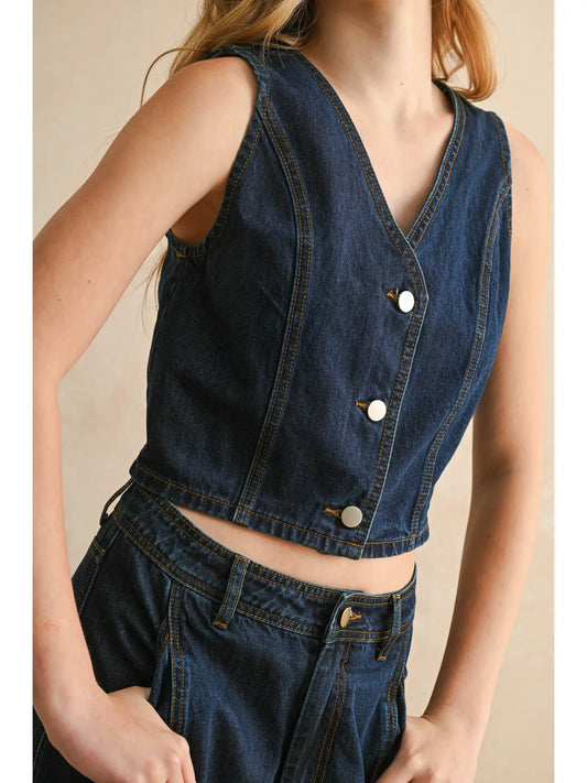Dark Denim Vest