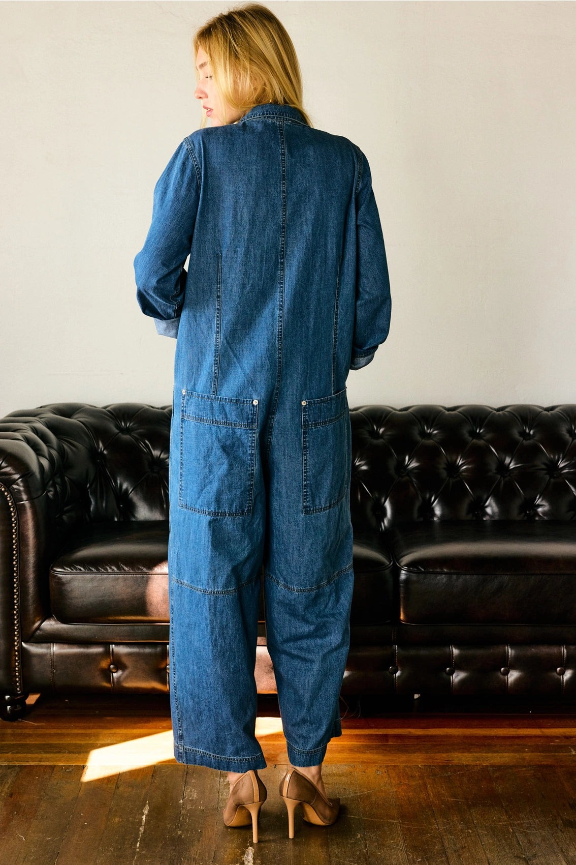 Relaxed Denim Jumpsuit