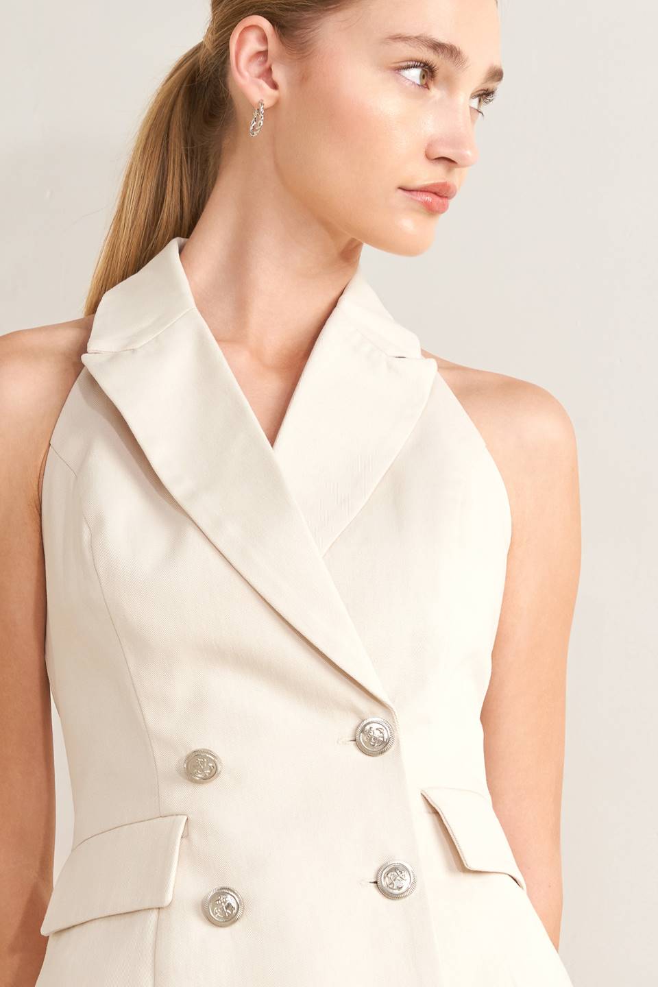 Solid Woven Vest