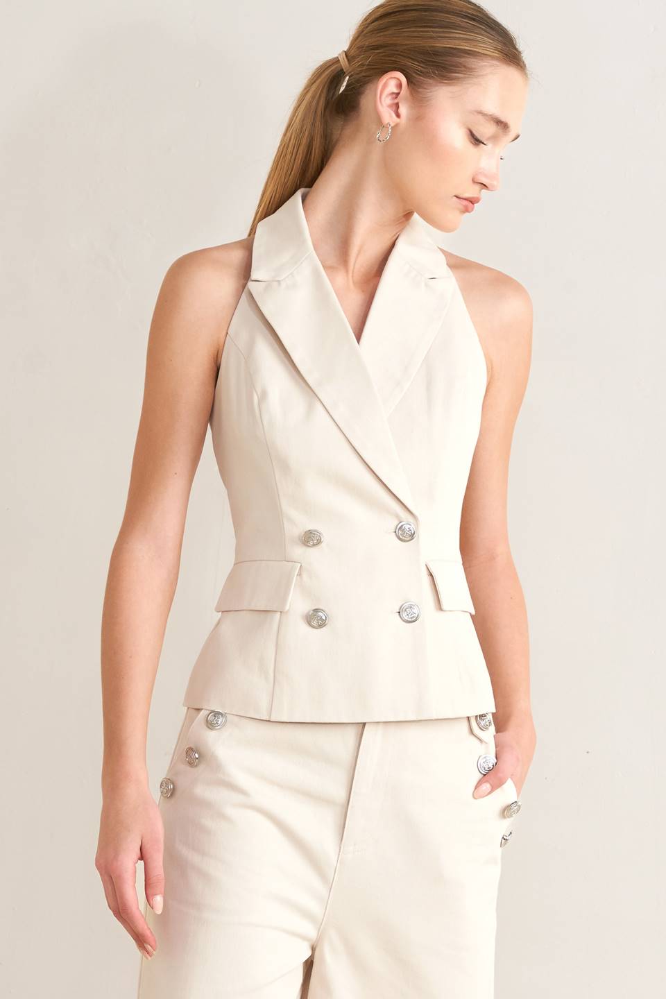 Solid Woven Vest