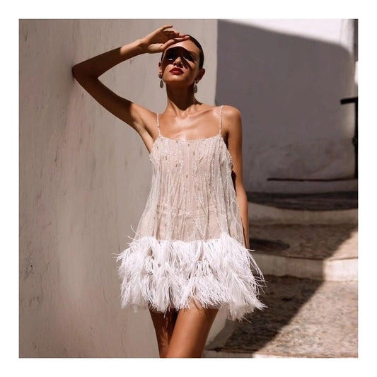 Tassel Halter Evening Dress