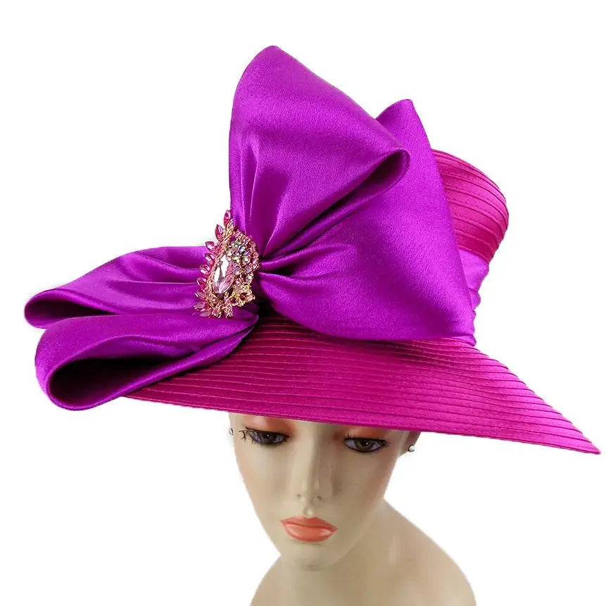 Designer Hat with Bow Accent