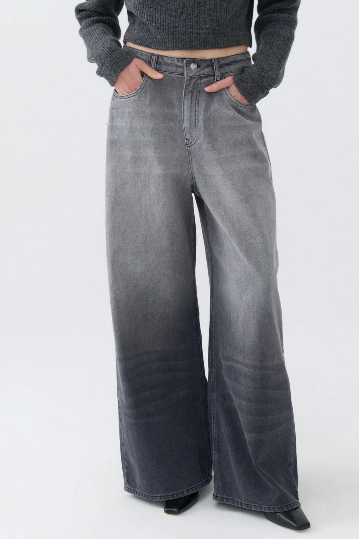 Gradient Wide-Leg Jeans