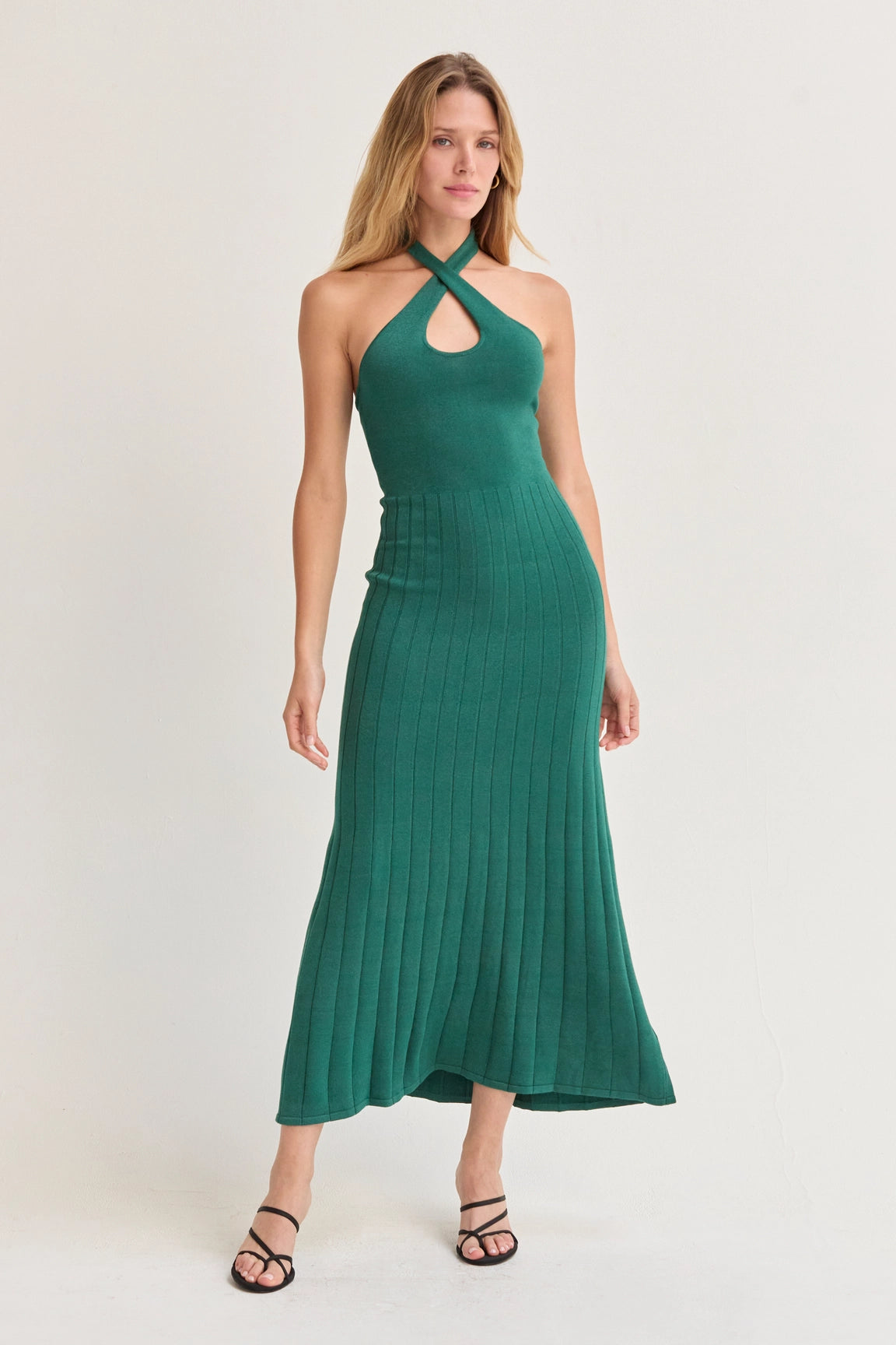 Robin Cross-Front Midi Dress