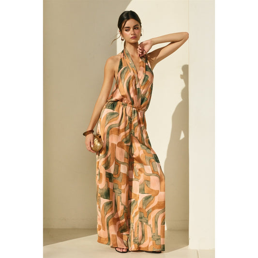 Dune Deco Halter Neck Jumpsuit