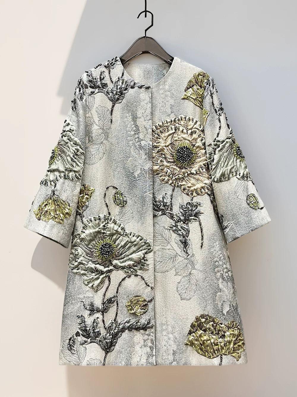 Handmade 3D Embroidered Beaded Coat