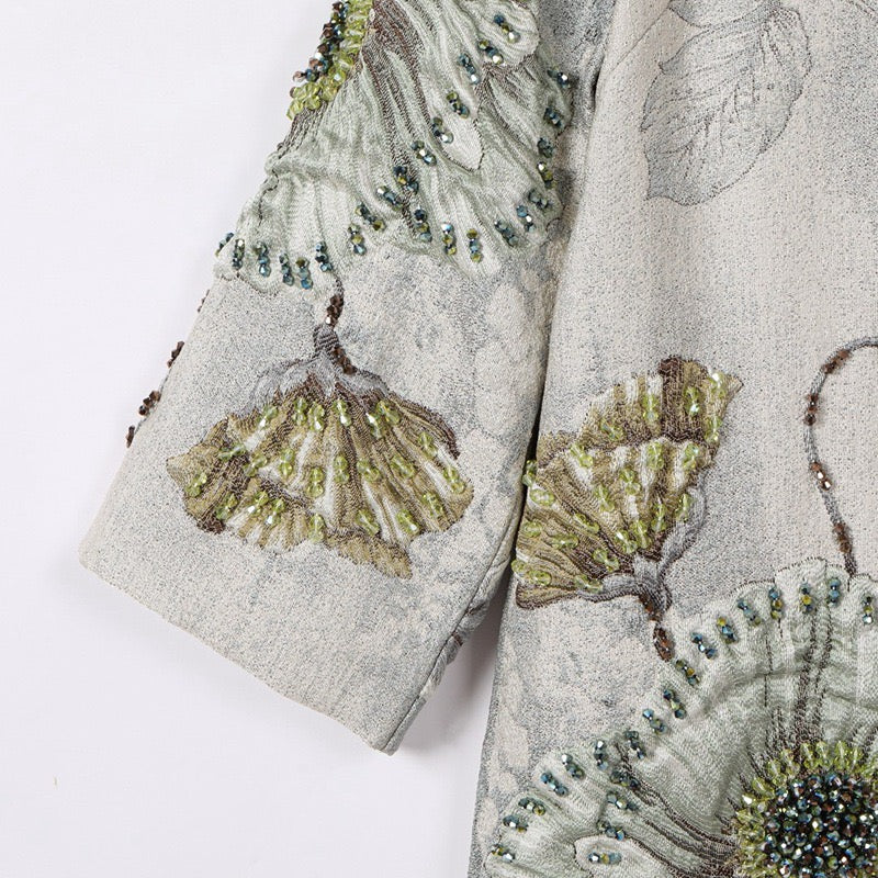 Handmade 3D Embroidered Beaded Coat