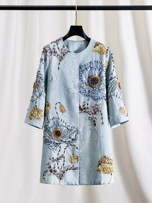 Handmade 3D Embroidered Beaded Coat