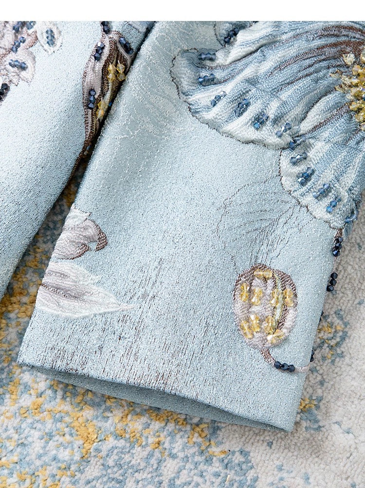 Handmade 3D Embroidered Beaded Coat