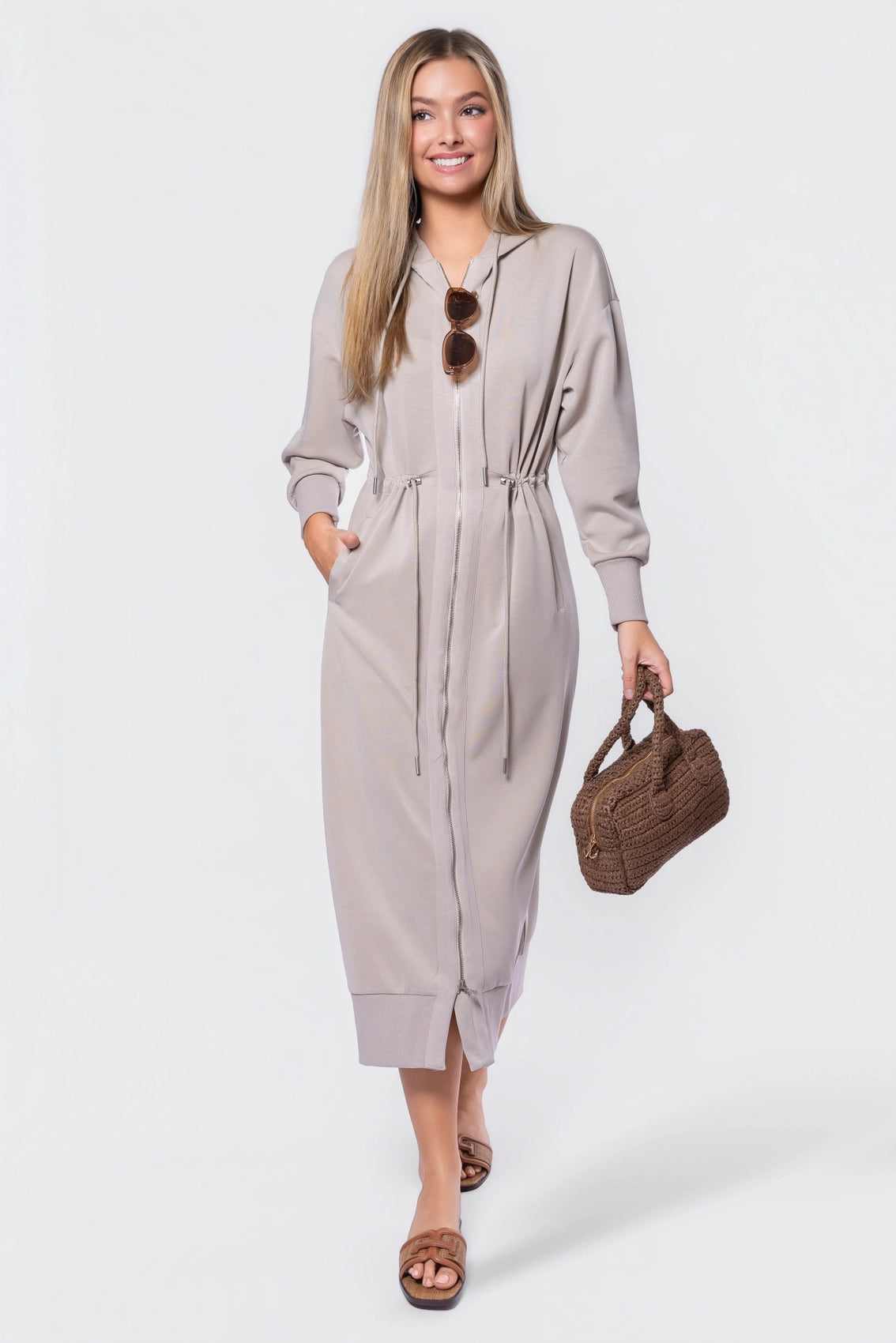 Mina Dress (50") Khaki